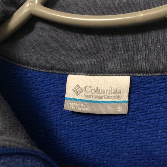 COLUMBIA Blue Thermal 1/4 Zip Jacket Small - Picture 5 of 5